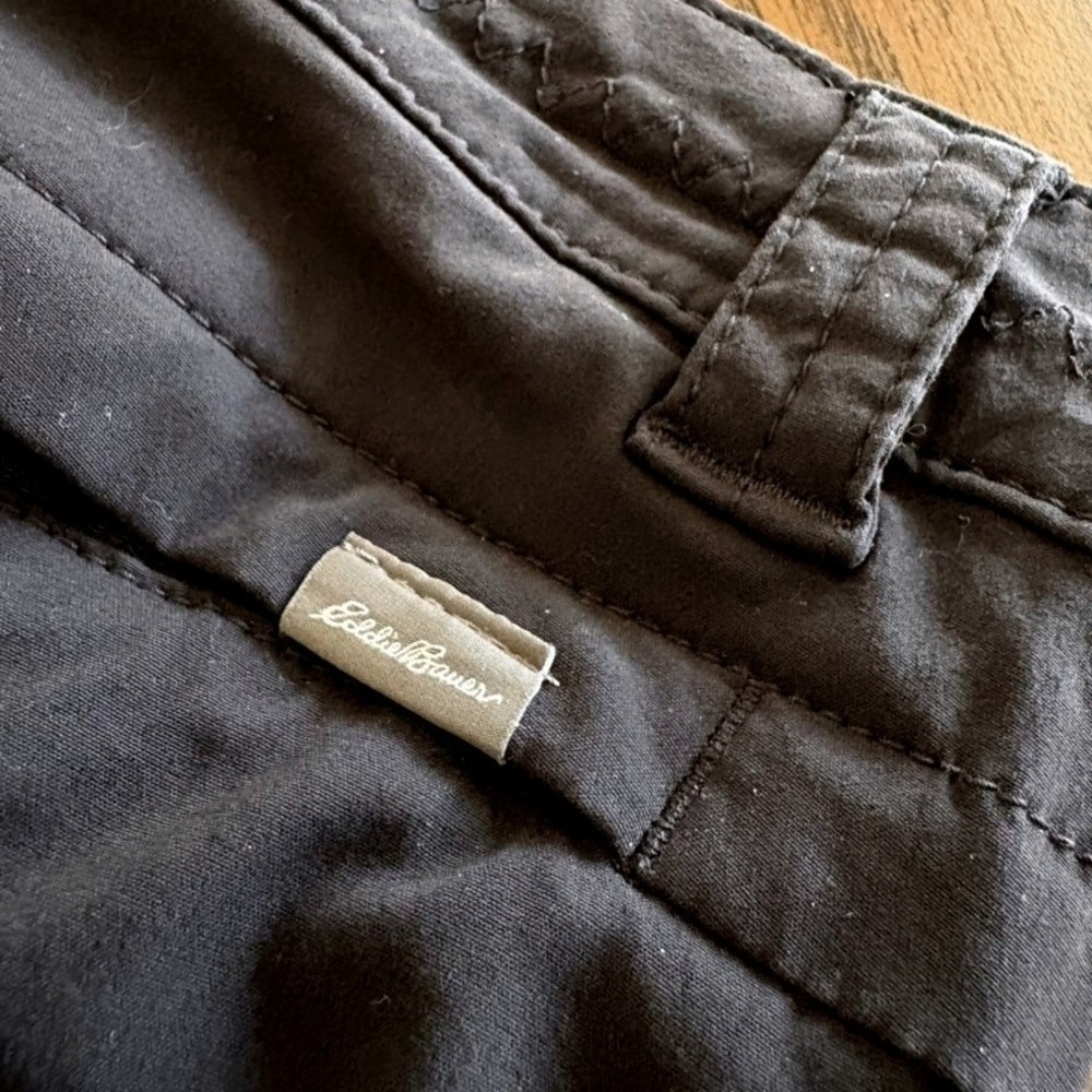 Eddie Bauer Womens Travex Shorts Size 14 Charcoal Black Stretch Hiking Outdoor - Picture 12 of 13